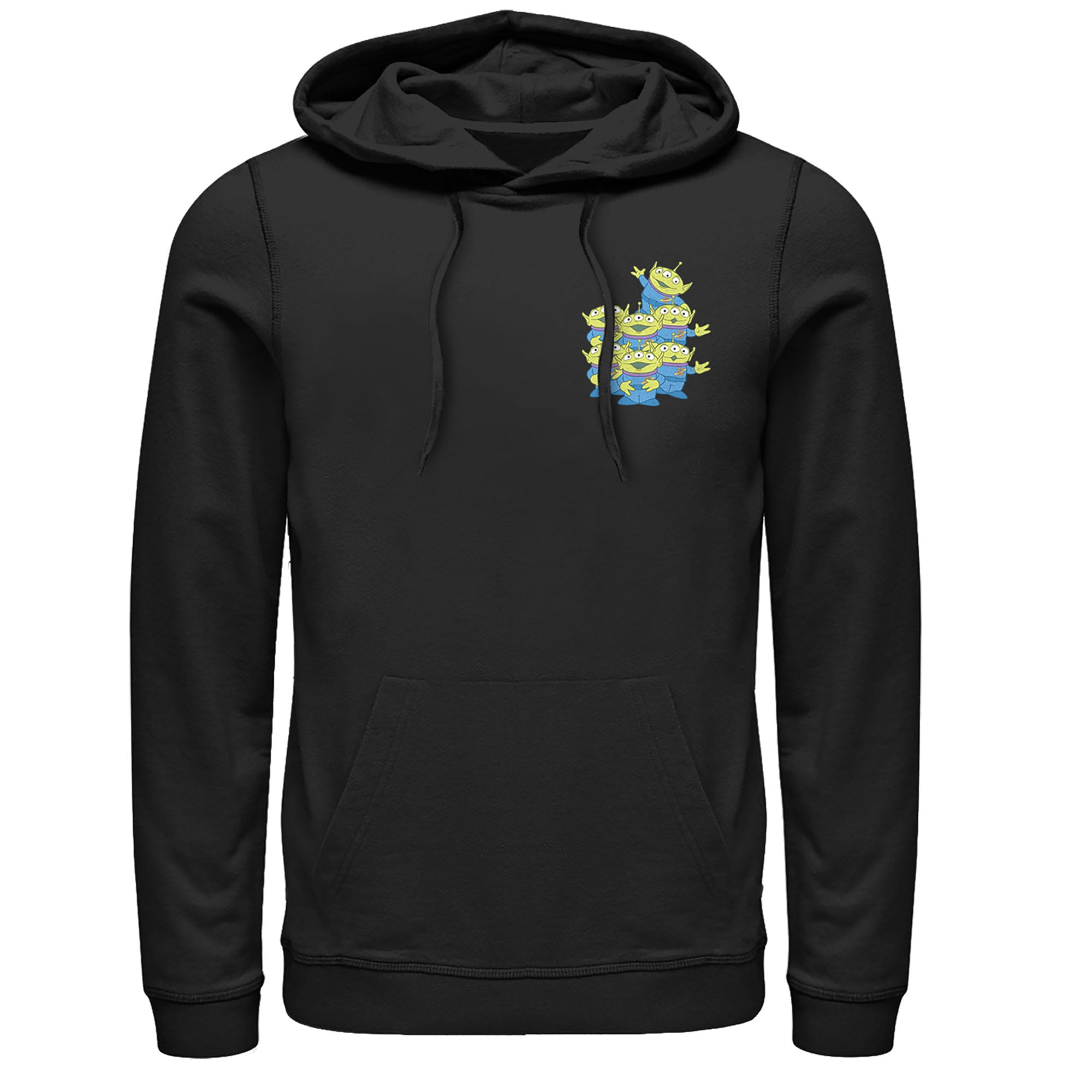 Men s Toy Story Pizza Planet Alien Slogan Pull Over Hoodie Black 2X Large Walmart