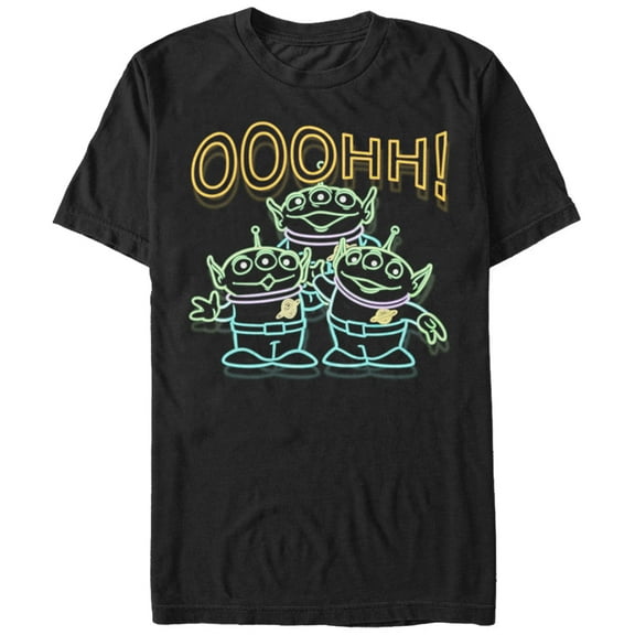 Men's Toy Story Squeeze Toy Aliens  Graphic Tee Black Large