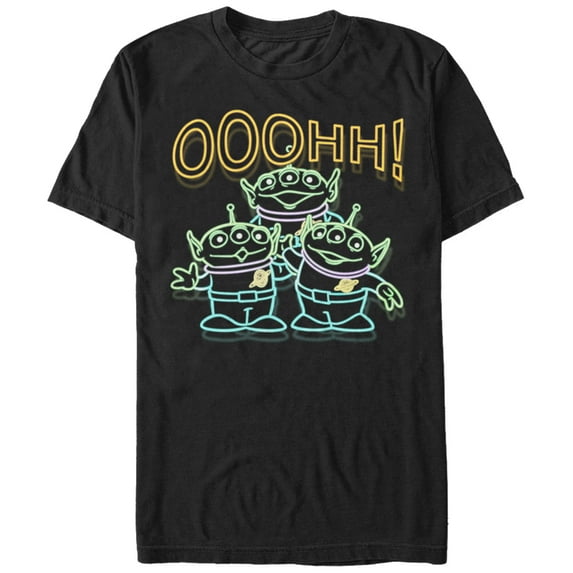 Men's Toy Story Squeeze Toy Aliens Graphic Tee Black Small