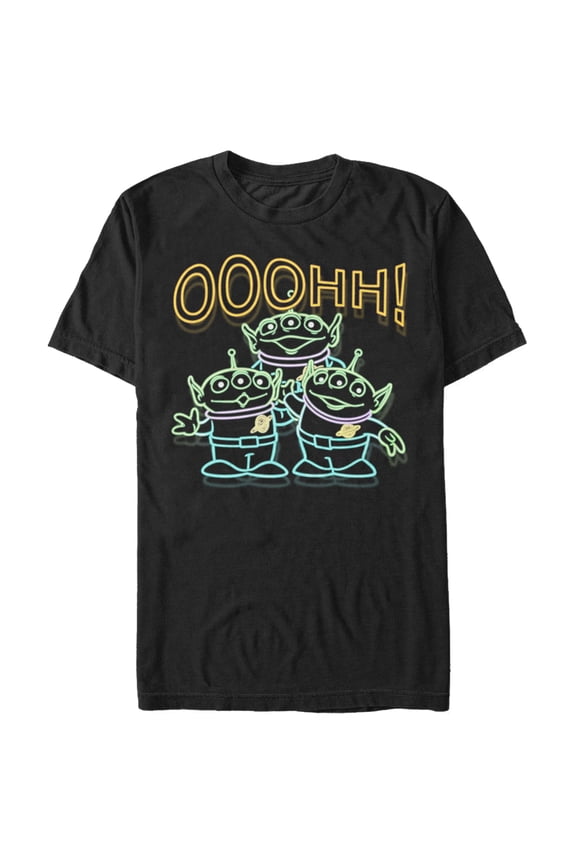 Men's Toy Story Squeeze Toy Aliens Graphic Tee Black Small