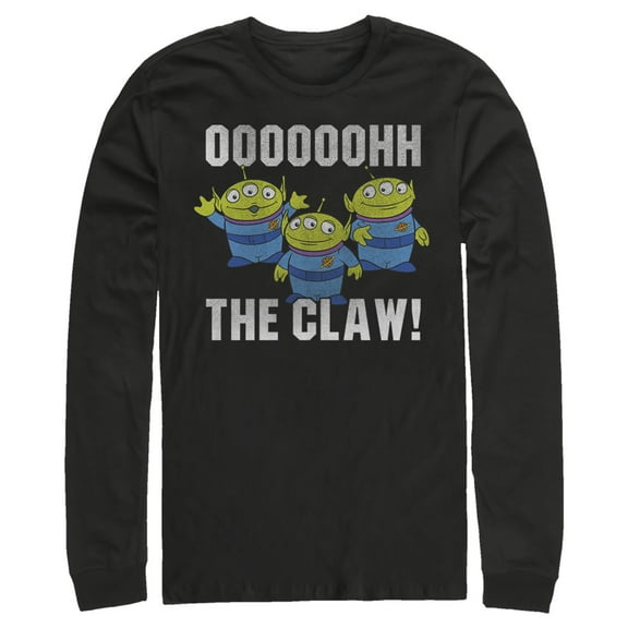Men's Toy Story The Claw Squeeze Alien  Long Sleeve Shirt Black Large