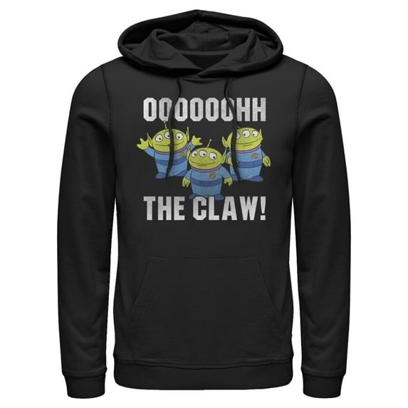 Men's Toy Story The Claw Squeeze Alien Pull Over Hoodie Black Small