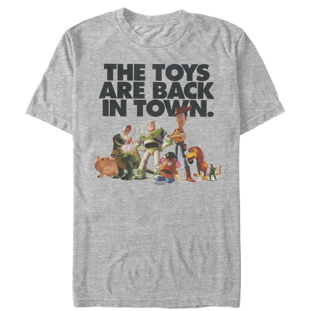 Men's Toy Story Toys Are Back in Town  Graphic Tee Athletic Heather Small