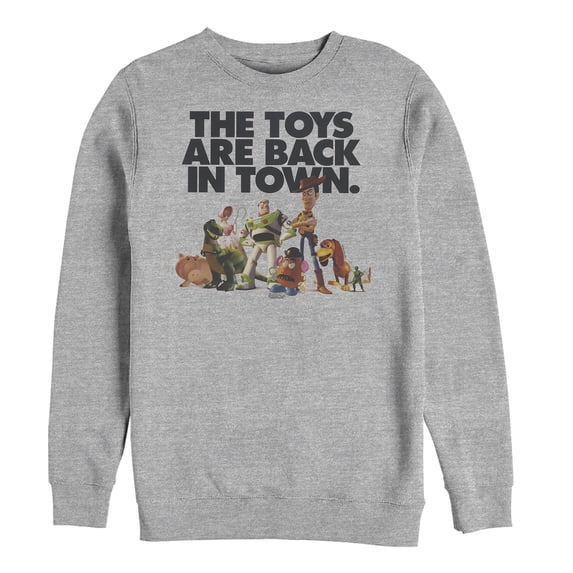 Men's Toy Story Toys Are Back in Town Sweatshirt Athletic Heather 3X Large