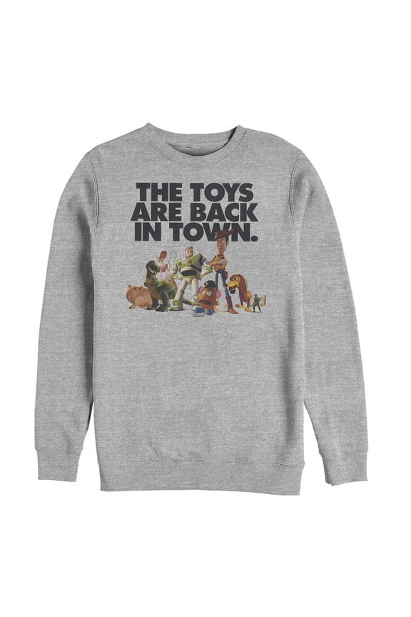 Men's Toy Story Toys Are Back in Town  Sweatshirt Athletic Heather Medium