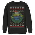 thumbnail image 1 of Men's Toy Story Ugly Christmas Alien Wreath  Sweatshirt Black Large, 1 of 3