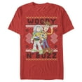 thumbnail image 1 of Men's Toy Story Ugly Christmas Woody & Buzz  Graphic Tee Red 3X Large, 1 of 4
