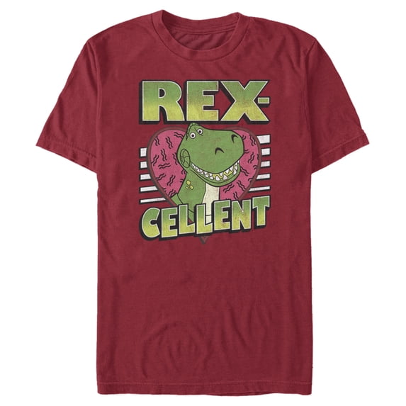 Men's Toy Story Valentine Rex-Cellent Graphic Tee Cardinal Large