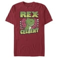 thumbnail image 1 of Men's Toy Story Valentine Rex-Cellent Graphic Tee Cardinal Small, 1 of 5