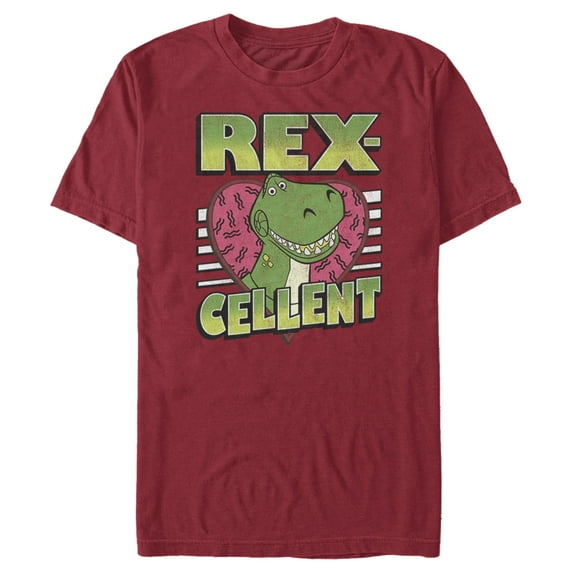 Men's Toy Story Valentine Rex-Cellent Graphic Tee Cardinal Small