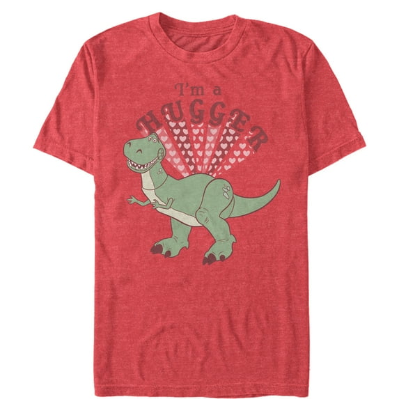 Men's Toy Story Valentine Rex Hugger Graphic Tee Red Heather 2X Large