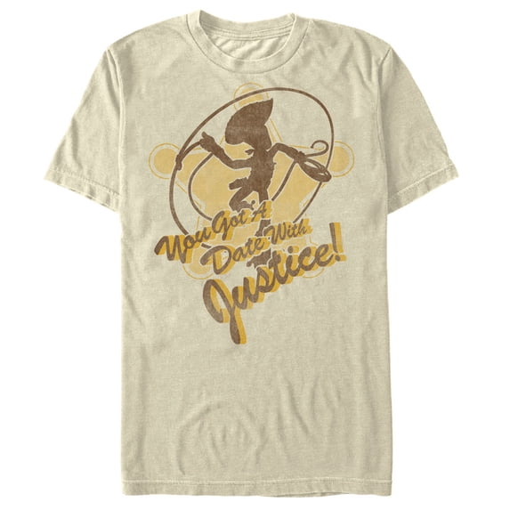 Men's Toy Story Woody Date With Justice Graphic Tee Cream Small