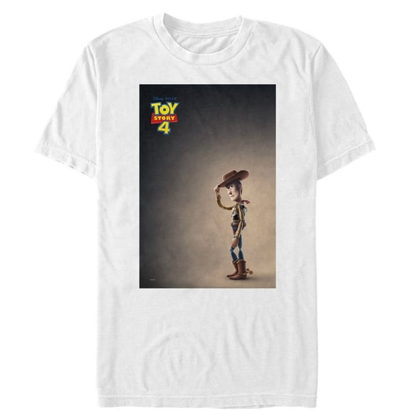 Men's Toy Story Woody Movie Poster Graphic Tee White 3X Large