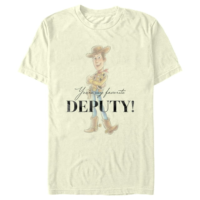Men's Toy Story Woody You're my Favorite Deputy Graphic Tee Beige X