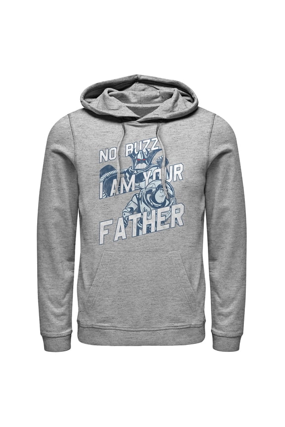 Men's Toy Story Zurg Buzz I am Your Father Pull Over Hoodie Athletic Heather Small