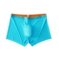thumbnail image 1 of Men's Traceless Trunks Ice Silk Pouch Underwear Non See-Through Breathable Shorts Low Rise Brief Boxers, 1 of 3
