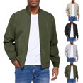 thumbnail image 1 of Men's Track Jacket Stand Collar Full Zip Up Lightweight Athletic Workout Running Jacket with Zipper Pockets, M, 1 of 8