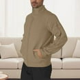 thumbnail image 1 of Men's Track Jackets Full-Zip Casual Sweatshirt Double Zip Coat Workout Running Athletic Active Jacket with Pockets Zipper Arm Khaki XL, 1 of 7