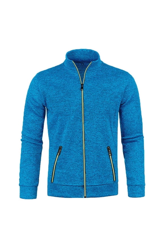 Men's Track Jackets Lightweight Full Zip Tops Casual Slim Fit Coat Workout Running Athletic Active Jacket With Pockets