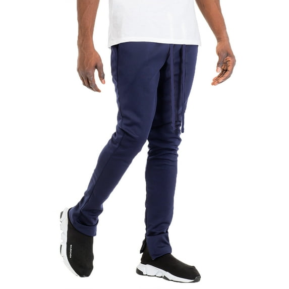 Men’s Track Pants Casual Drawstring Elastic Waist Ankle Zipper Skinny Fit Sweatpants Joggers Workout Active