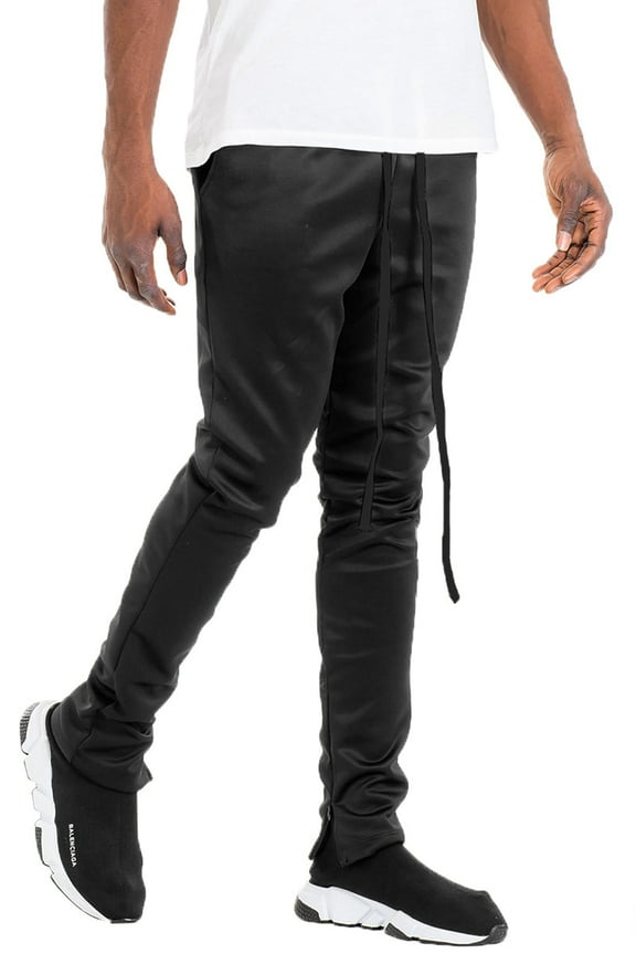 Men’s Track Pants Casual Drawstring Elastic Waist Ankle Zipper Skinny Fit Sweatpants Joggers Workout Active