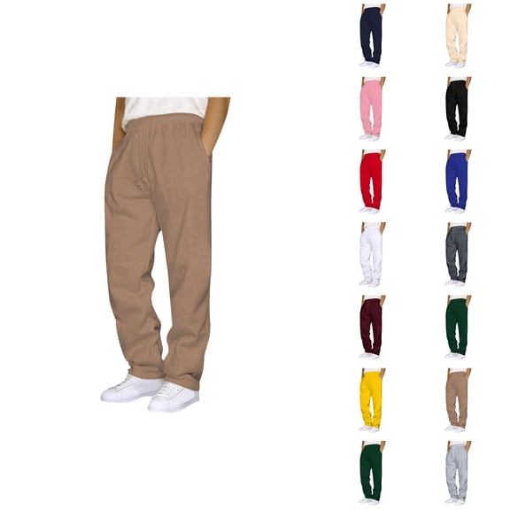 Men's Track Pants - Comfortable Breathable Sweatpants with Pockets and Elastic Waistband for Home & Lounge