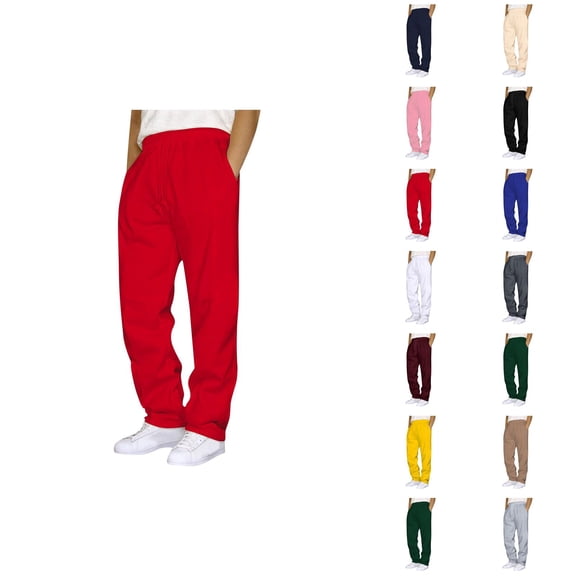 Men's Track Pants - Comfortable Breathable Sweatpants with Pockets and Elastic Waistband for Home & Lounge