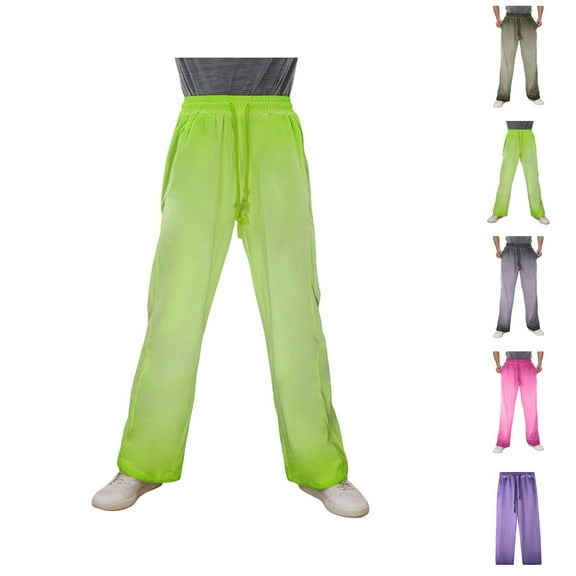 Men's Track Pants - Comfortable Breathable Sweatpants with Pockets and Elastic Waistband for Home & Lounge