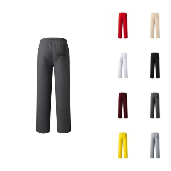 Men's Track Pants - Comfortable Breathable Sweatpants with Pockets and Elastic Waistband for Home & Lounge