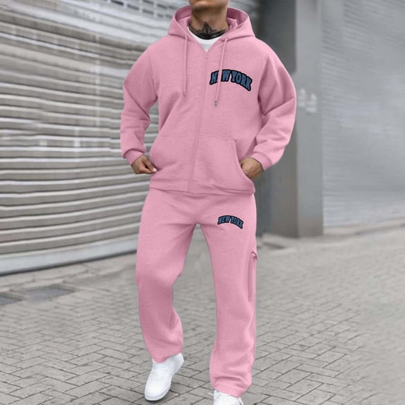 Men's Track Suits 2 Piece Set Sweatsuit Jogging Suits Full Zip Jacket Pants Outfits Casual Running Jogging Sport Suit Sets