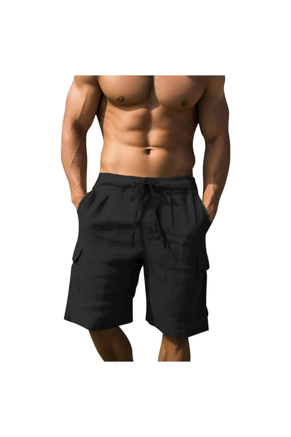 Men's Track and Field Sports Shorts Beach Casual Swim Trunks Fashion Quick-Dry Breathable Elastic Waist Short Pants