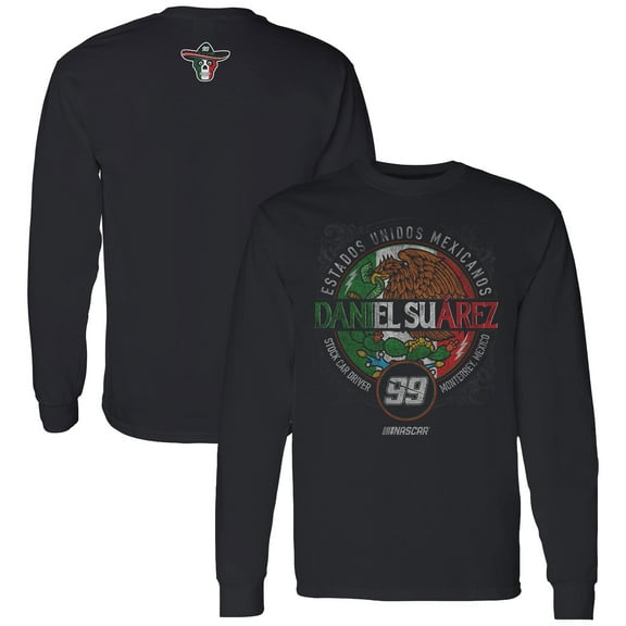 Men's Trackhouse Racing Team Collection Black Daniel Suarez Pancho Long Sleeve T-Shirt