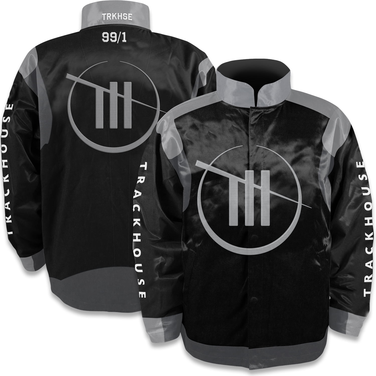 Track House Racing Jacket Men's Trackhouse Racing Team Collection Black TRACKHOUSE RACING Nylon ...
