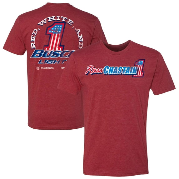 Men's Trackhouse Racing Team Collection Heather Red Ross Chastain Name & Number T-Shirt