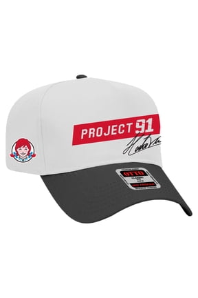 Men's Trackhouse Racing Team Collection White/Black Helio Castroneves Project 91 Wendy's Adjustable Hat