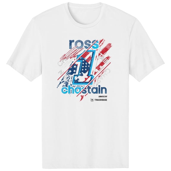 Men's Trackhouse Racing Team Collection White Ross Chastain 2026 Driver Flag T-Shirt