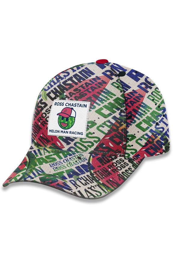 Men's Trackhouse Racing Team Collection White Ross Chastain Sublimated Melon Man Adjustable Hat