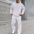 thumbnail image 1 of Men's Tracksuit 2 Piece Hoodie Athletic Sweatsuits Casual Jogging Suit Sets White XL, 1 of 8