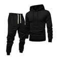 thumbnail image 1 of Men's Tracksuit 2 Piece Set Hoodie Sweatsuits Athletic Jogging Suits Casual Sports Outfits Black 2XL, 1 of 4