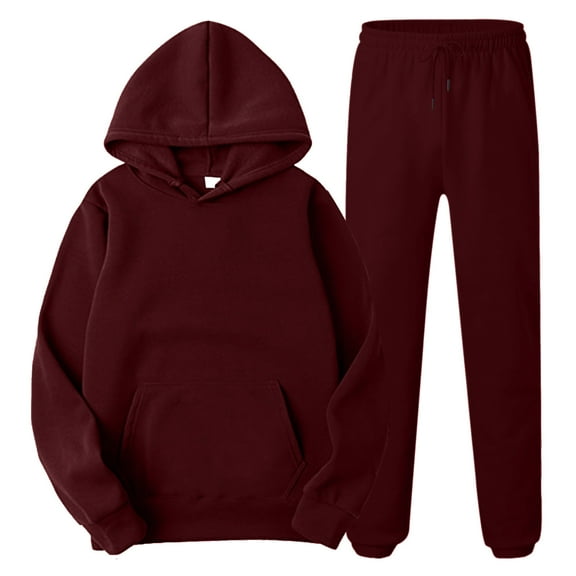 Men's Tracksuit 2 Piece Set Sweatsuits Hoodies and Sweatpants Athletic Jogging Suits Sets Casual Fall Outfits Solid Fashion Warm