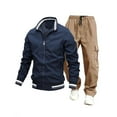 thumbnail image 1 of Men's Tracksuit 2 Pieces Set Hoodie Sweatsuits Full Zip Athletic Jogging Suits Long Sleeve Casual Sports Outfits Navy XL, 1 of 2
