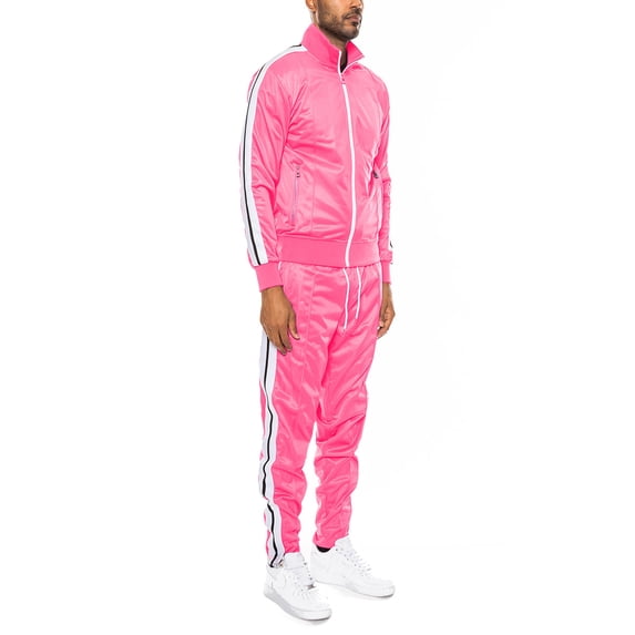 Men's Tracksuit 2 Pieces Sweat Suits Side Stripe Casual Long Sleeve Outfit Sports Jogging Suits Set
