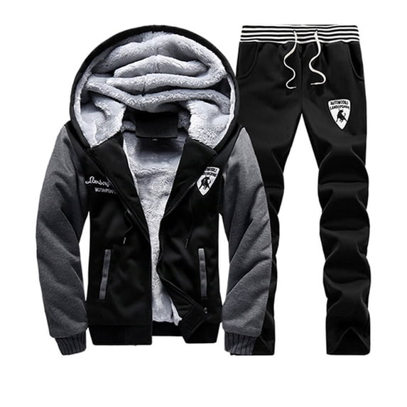 Men's Tracksuit Casual Sport Hoodie Full Zip Sweatsuit Jogging Suit Set