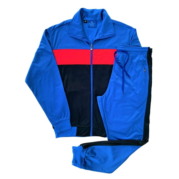 Men's Tracksuit Coral Blocks Jogger Track Jacket & Trackpants Outfit