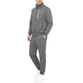 thumbnail image 1 of Men's Tracksuit Set, 2 Piece Athletic Sweatsuit for Gym & Jogging, 9 Pockets Dark Grey L, 1 of 8