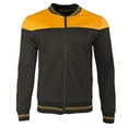 thumbnail image 1 of Men's Tracksuit Set Two Piece Athletic Jogger Pants Full Zip Long Sleeve Top, Black Yellow, S, 1 of 7