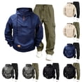 thumbnail image 1 of Men's Tracksuit Sets Bottoms Zip Casual Jogging Gym Suit Jacket with Pockets Navy M, 1 of 4
