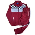 thumbnail image 1 of Men’s Tracksuit Traditional Checker Boxed Track jacket & Track pants Full Suit Matching Jogging Set, 1 of 3