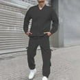 thumbnail image 1 of Men's Tracksuit set Athletic 2 Piece Full Zip Sweatsuit Workout Solid Jacquard Jogging Suit Set Jogging Athletic Suit Sets, 1 of 5