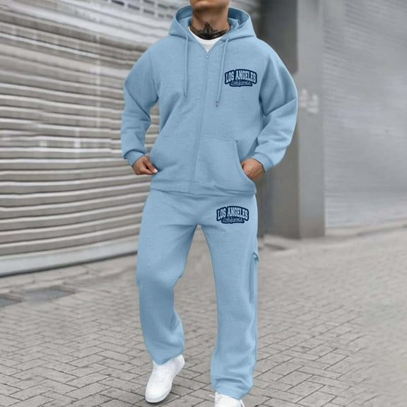 Men's Tracksuits 2 Piece Outfit Long Sleeve Track suits Athletic Full Zip Active Sports Sets Workout Sports Set Sportswear